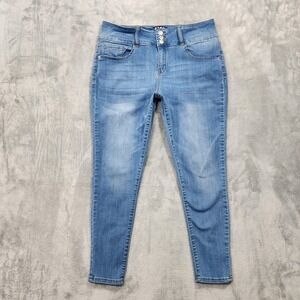 S.O.N.G. Jeans Womens 17/33 Juniors Blue High Rise Skinny Stretch Denim Casual
